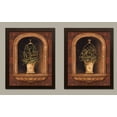 thumbnail image 1 of Elegant OLive Topicary Niches | Lovely Italian Potted OLive Tree Set; Two 8x10in Brown Framed Prints, 1 of 1