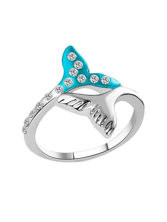 Elegant Oceanic Tail Rings, Alloy & Tarnish-Resistant for Daily & Event Wear