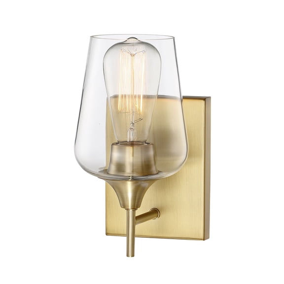Open Box Elegant Octave Warm Brass Wall Sconce