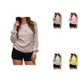 thumbnail image 1 of Elegant Off-Shoulder Long Sleeve Ribbed Knit Pullover Sweater for Women – Fashion-Forward Fall Going-Out Top, 1 of 5