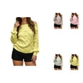 thumbnail image 1 of Elegant Off-Shoulder Long Sleeve Ribbed Knit Pullover Sweater for Women – Fashion-Forward Fall Going-Out Top, 1 of 5