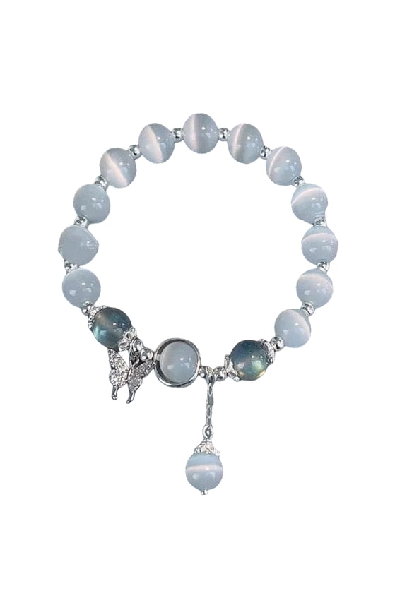Elegant Opals Sea Blue Crystals Simple Fashion Accessory Portable for Trendy Girls and Women Daily Use