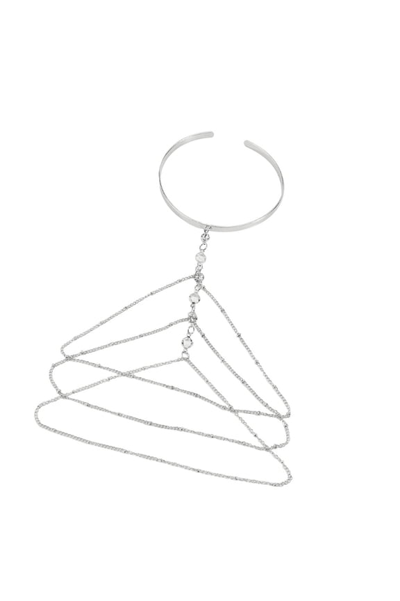 Elegant Open End Fringe Chain Wrist Cuff Bracelet Comfortable Lightweight Jewelry For Women