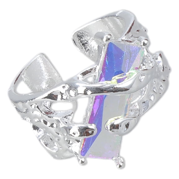 Elegant Open Ended Rings Featuring Laval Inspired Design and Gemstones Finger Rings Jewelry for Fashion Forward Women