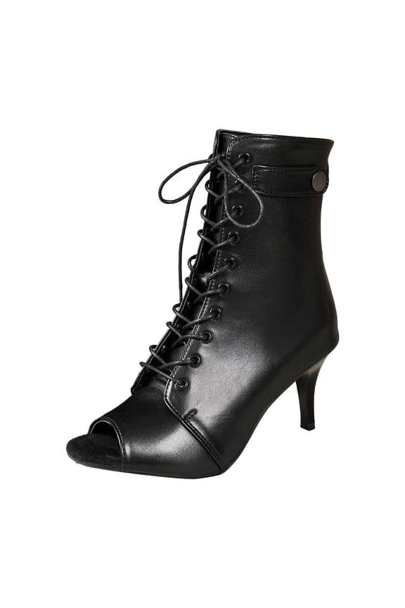 Elegant Open Toe Stiletto Heels Featuring Ankle Strap and Stylish Tied Lacing for Sophisticated Dressing
