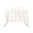thumbnail image 1 of Elegant Openwork Jacquard Tablecloth with Tassels, Stylish & Durable for Restaurant & Home Dining, Perfect for Special Occasions and Formal Events, 1 of 5