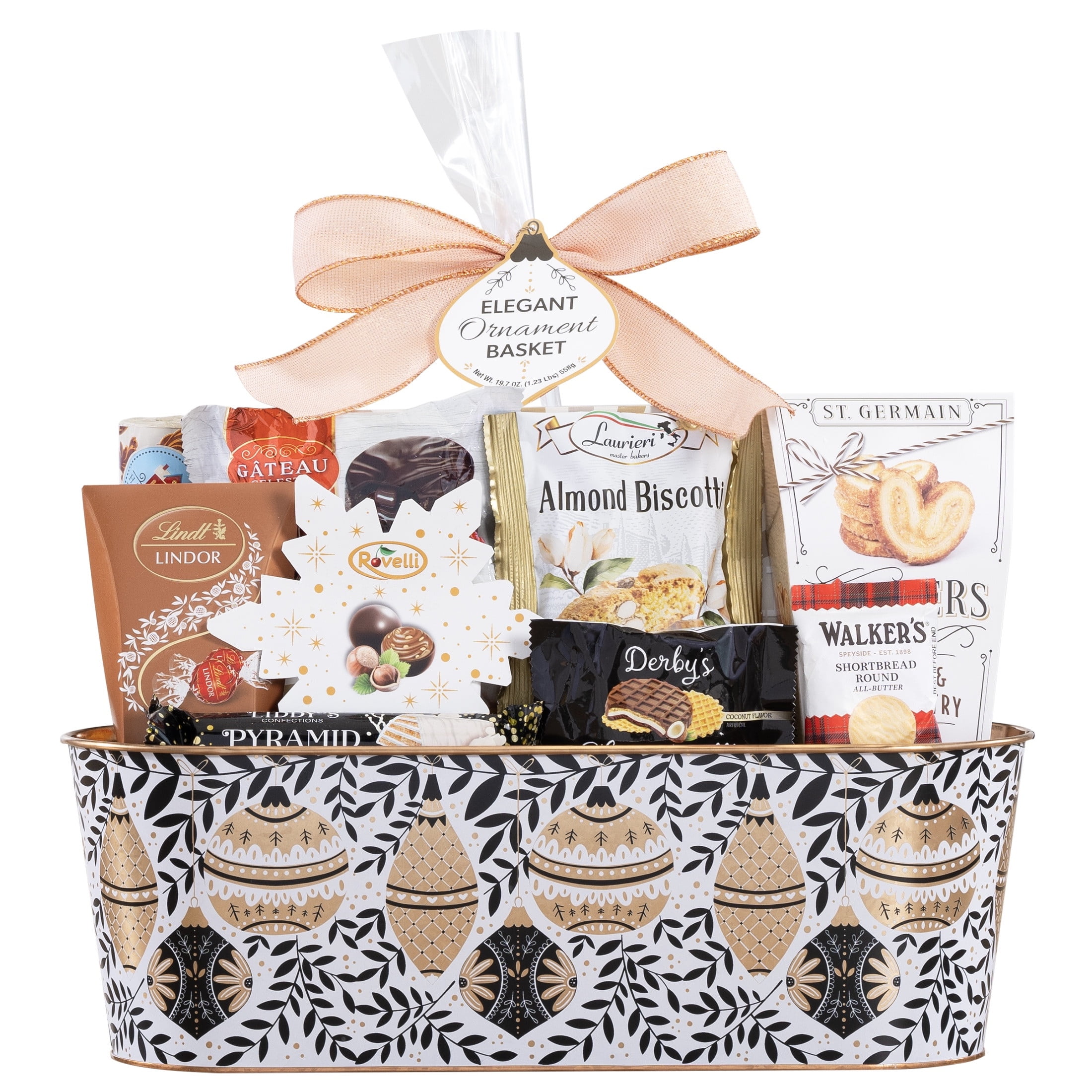 Elegant Ornaments Gourmet Gift Basket by Houdini