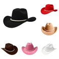thumbnail image 1 of Elegant Outdoor Beach Leisure Resort Style Sun Hat with Round Brim Hillbilly Hat Great Hat Cool Mens Hats Fedora Hat Lot Leather Cowboy Hat Adult Cowboy Hat Youth Western Hat Cow Girl Hat, 1 of 5