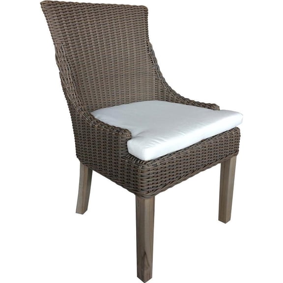 Elegant Outdoor PE Wicker Dining Chair with Cushion