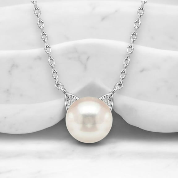 Elegant Oval Cat Ear Imitation Pearl Necklace – Bridal & Fashion Jewelry