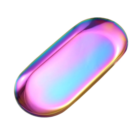 Elegant Oval Decorative Tray Stainless Steel For Makeup Accessories Ring Display