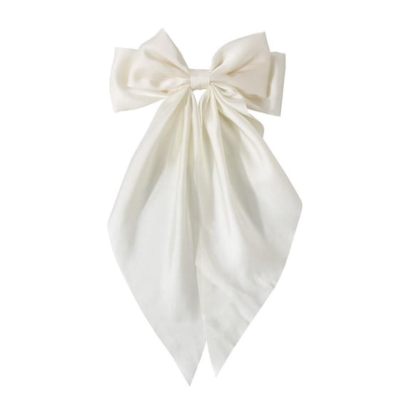 Elegant Oversized Bow Hair Clip for Women - Fashion Satin Spring Clip Pin, Retro Hair Accessory for Ponytails & Updos