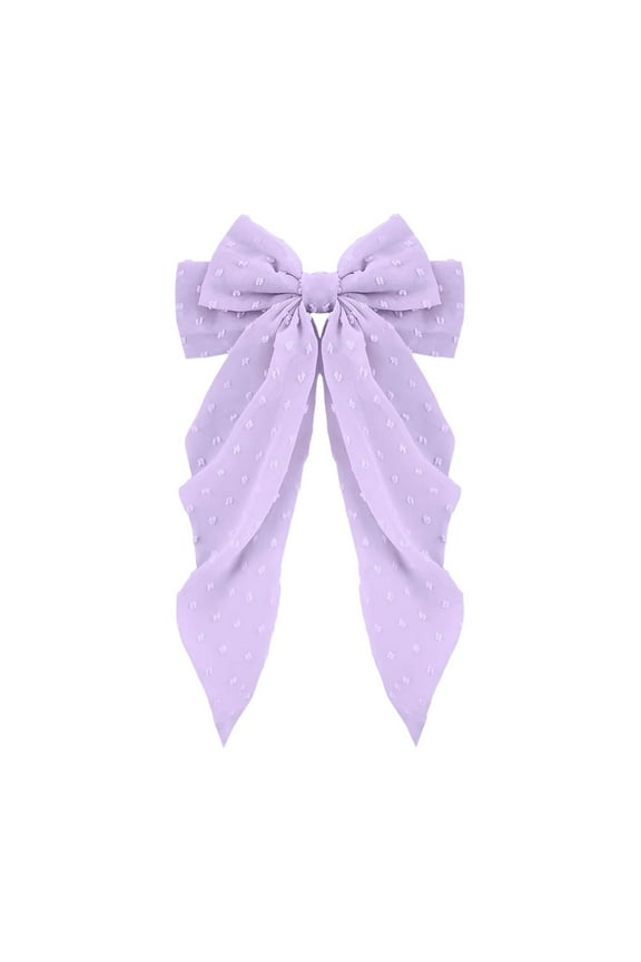 Elegant Oversized Chiffon Bow Hair Clip French Barrette With Long Tail For Women Girls Stylish Head Accessories
