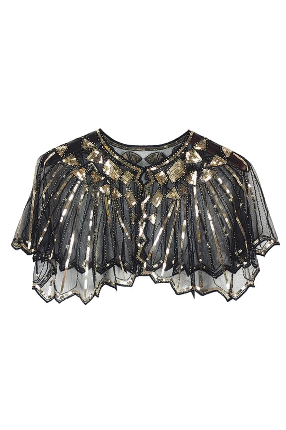 Elegant Oversized Sequin Mesh Shawl – Vintage Glitter Stole Wrap for Women, Evening Dresses, Parties & Carnivals