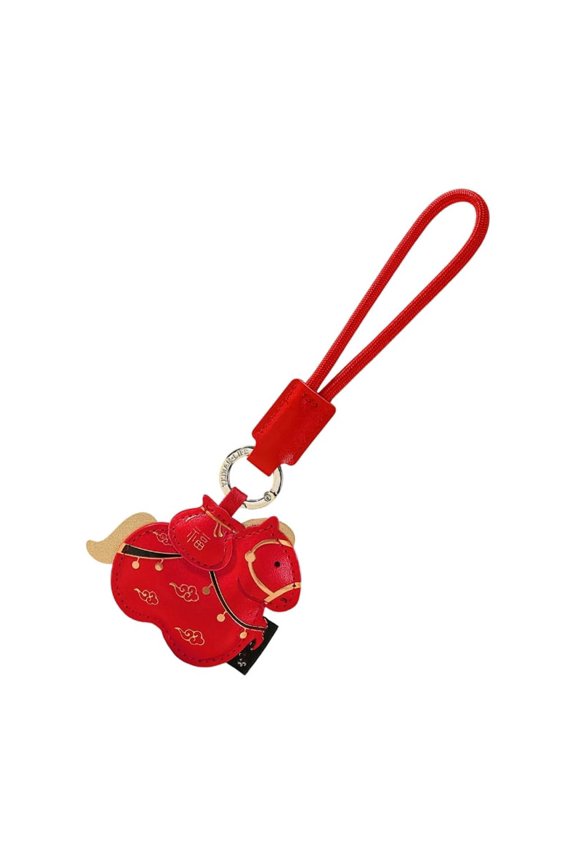 Elegant PU Keychain For New Year Gifts Embodying Wealth And Joy Accessory