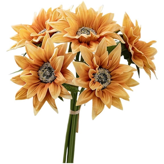 Elegant PU Sunflower Bouquets: Effortless Home Decor for a Timeless Touch!