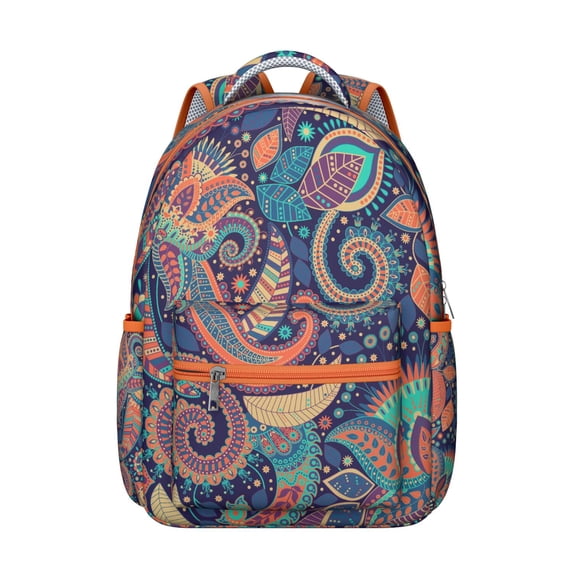 Elegant Paisley Design Backpack – Ideal Paisley Gift for Her & Him, Spacious College Bookbag with Laptop Compartment, Durable School Backpack for Work & Commute