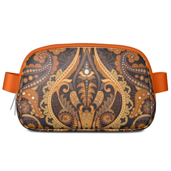 Elegant Paisley Fanny Pack – Vintage Floral Belt Bag with Bohemian Style and Exotic Artistic Details