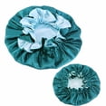 thumbnail image 1 of Parent Child Lace Satin Nightcap Imitation Silk Hair Design Sleeping Cap for Ladies and Kids, 1 of 7