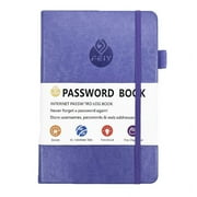 Elegant Password Book with Alphabetical Tabs - Hardcover Password Book for Internet Website Address Login - 5.2" x 7.6" Password Keeper and Organizer w/Notes Section & Back Pocket