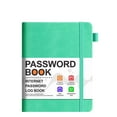 thumbnail image 1 of Elegant Password Book with Alphabetical Tabs - Hardcover Password Book for Internet Website Address Login - Password Keeper and Organizer with Closure Band & Pen Holder, 1Pc(Green1,6.1x4.7"), 1 of 8