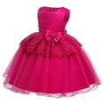 thumbnail image 1 of Elegant Patchwork Party Dress for Toddler Girls with Delicate Lace and Ruffles Design, 1 of 1