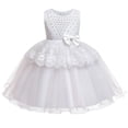 thumbnail image 1 of Elegant Patchwork Party Dress for Toddler Girls with Delicate Lace and Ruffles Design, 1 of 2