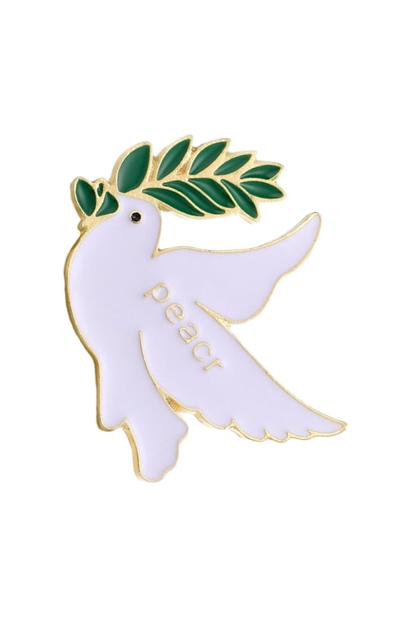 Elegant Peace Doves Brooch Symbolizing Harmonies and Friendship Alloy Texture Stylish Lapel Pin for Various Occasions