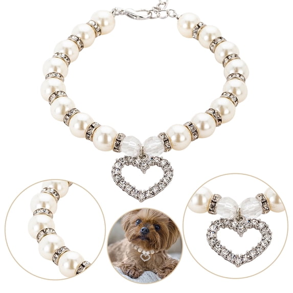 Elegant Pearl Adjustable Pet Collar Chain for Dogs and Cats Comfortable Secure Training