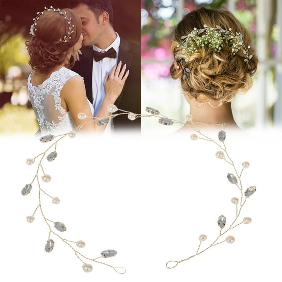Elegant Pearl Bride Wedding Hair Vine with Silver Exquisite Bridal Hair Accessory for Women and Girls for