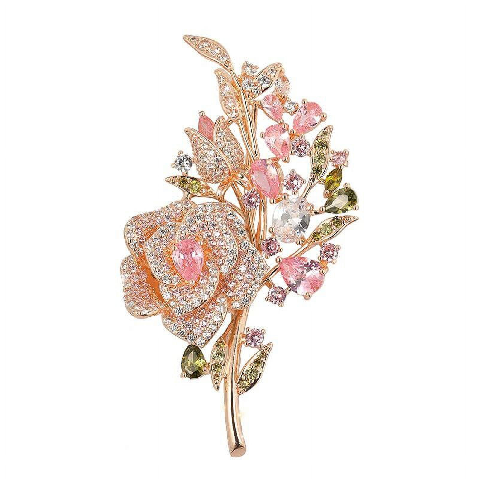 Costume Jewelry for Women Flower Brooch Pins for Women Fashion Crystal –  Chriss Store LLC