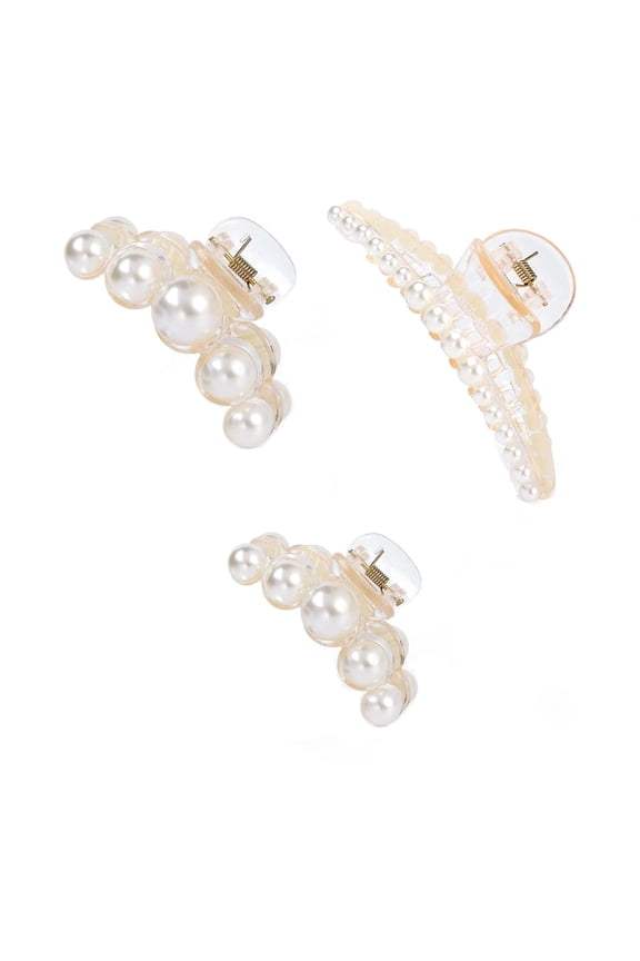 Elegant Pearl Hair Clips for Women Updo Styling Barrettes with Secure Hold