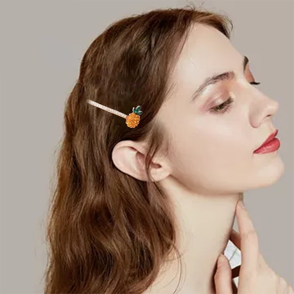 Elegant Pearl Pineapple Hair Clip Spring Grip Barrettes Floral Edge Design Headdress Accessory for Women Girls