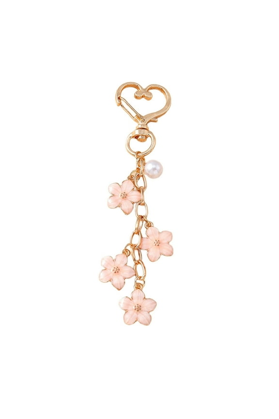 Elegant Pearls And Floral Handbag Bag Charm With Heart Clasp Bags Pendant