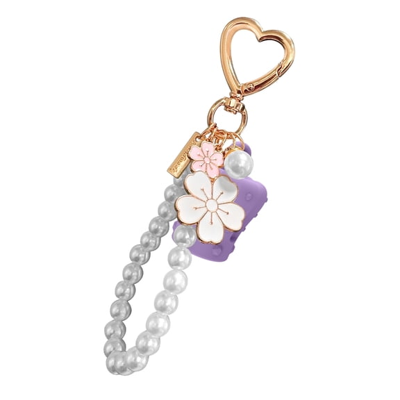 Elegant Pearls Lip Balm Keychain Cover Clip On Design For Quick Dry Lip Care