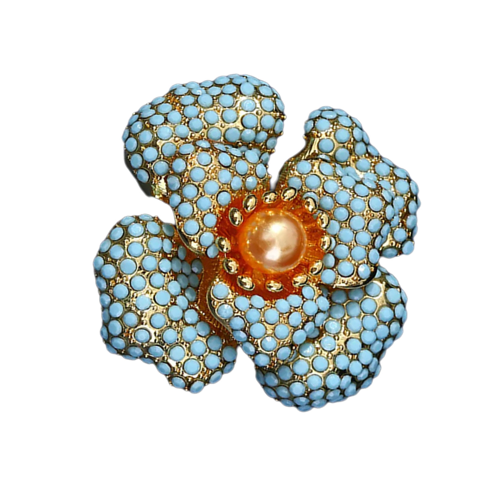 Elegant Peony Flower Brooch with Sparkling Rhinestones Chinese Styles ...