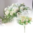 thumbnail image 1 of Elegant Peony and Hydrangea Floral Bouquet for Wedding Bridal Home Decoration Arrangement Centerpiece Display, 1 of 4