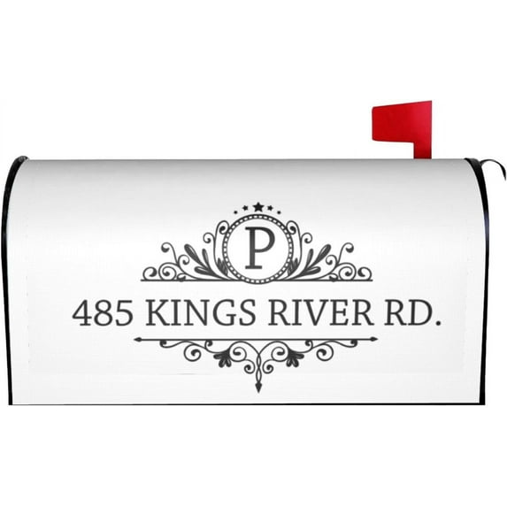 Elegant Personalized Address Mailbox Covers Magnetic Mailbox Magnet Decor Wedding Gifts Post Letter Box Covers Standard Size Mailbox Wraps for Outside Garden Yard Courtyard Decor
