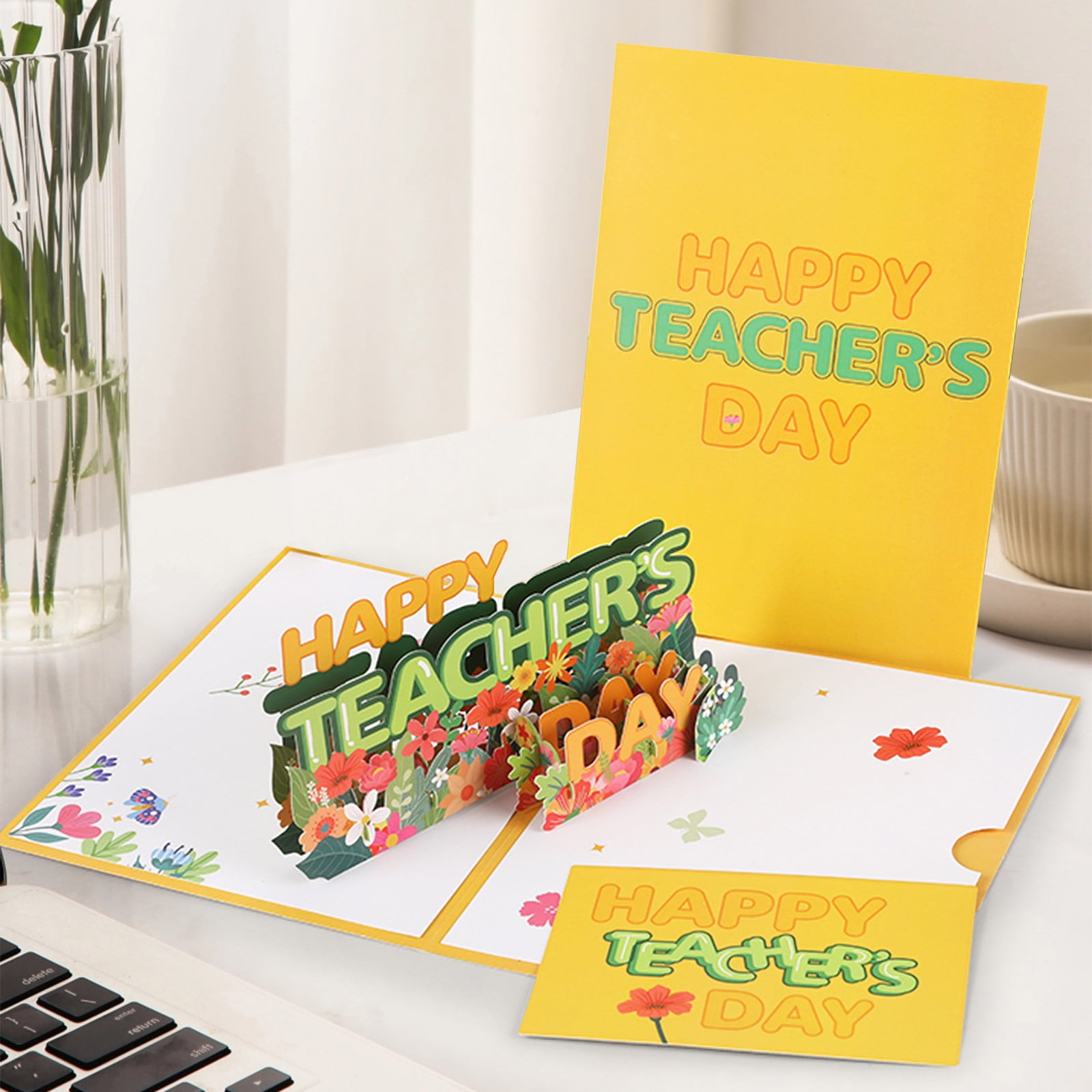 Elegant Personalized Teacher Appreciation Greeting Card - Premium ...
