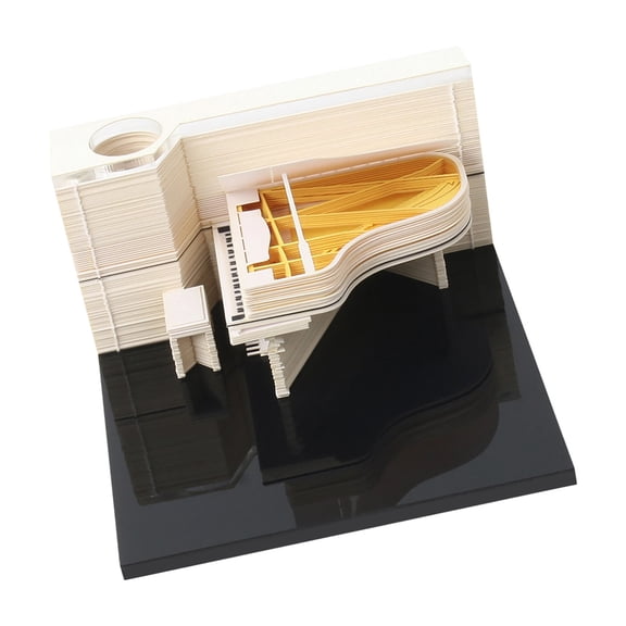 Elegant Piano Note Pad With Weekly Planner Artistic Desk Planner Specialty Paper