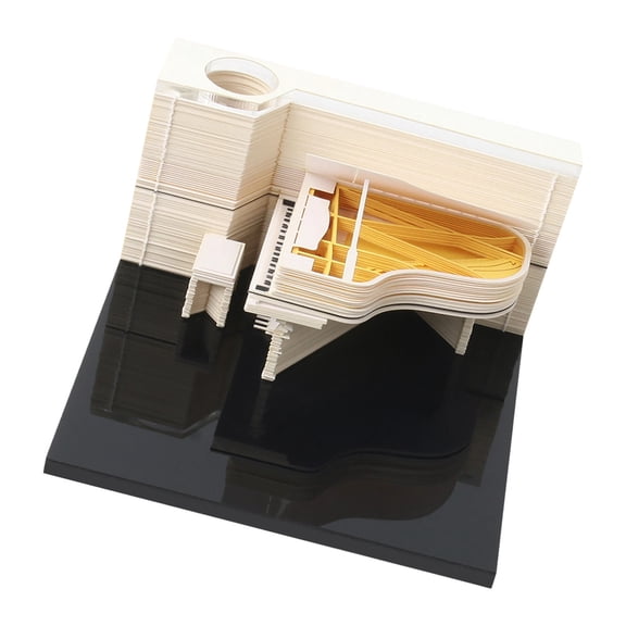 Elegant Piano Note Pad With Weekly Planner Artistic Desk Planner Specialty Paper