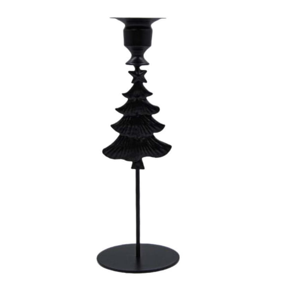 Elegant Pillar Candle Stand Christmas Tree Shape Candlestick for Festival Decors