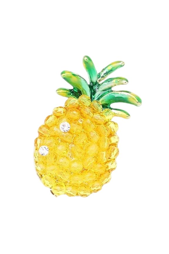 Elegant Pineapple Brooch with Glittering Rhinestones For Stylish Decoration Versatile Use Light Comfortable