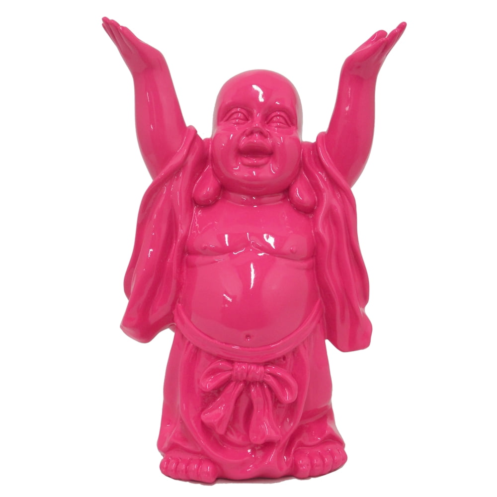 Elegant Pink Resin Buddha Figurine