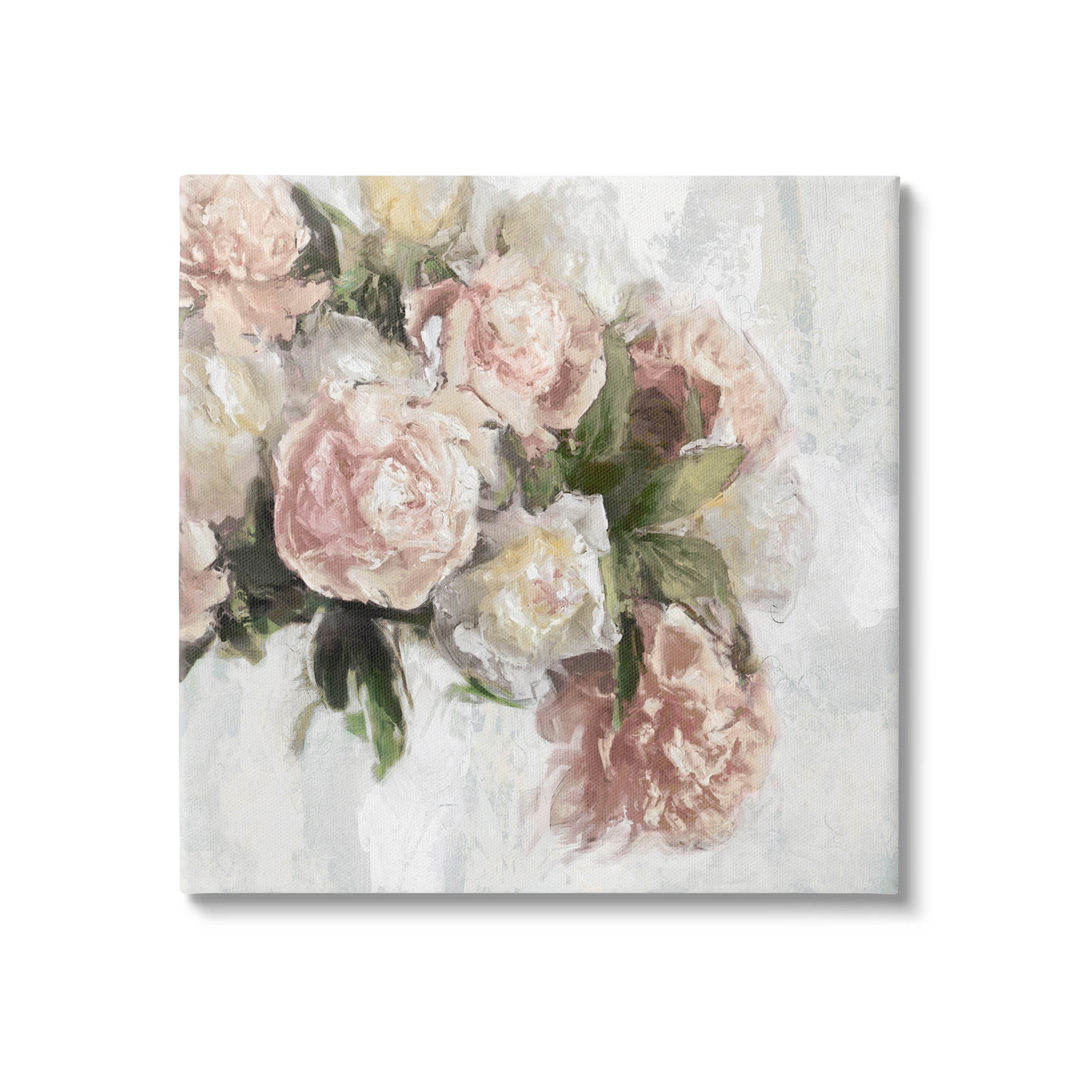 Elegant Pink Roses Arrangement Botanical & Floral Graphic Art Gallery Wrapped Canvas Print Wall Art