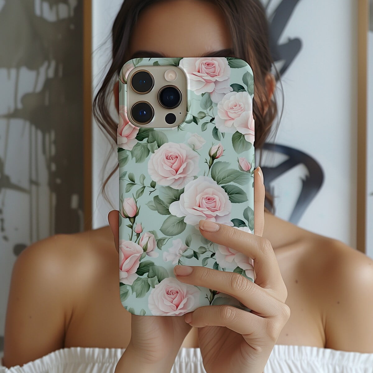 Elegant Pink Roses Phone Case with a Spring Cottagecore Floral Garden ...