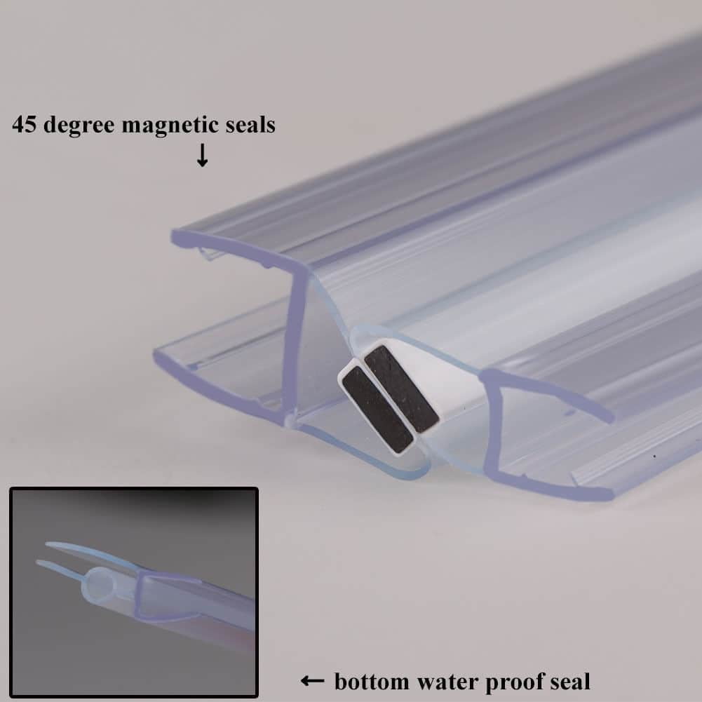 Elegant Clear Tempered Glass Frameless Pivot Shower Door