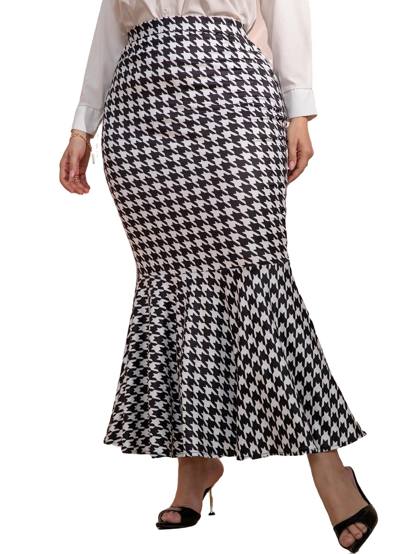 Plaid mermaid outlet pencil skirt