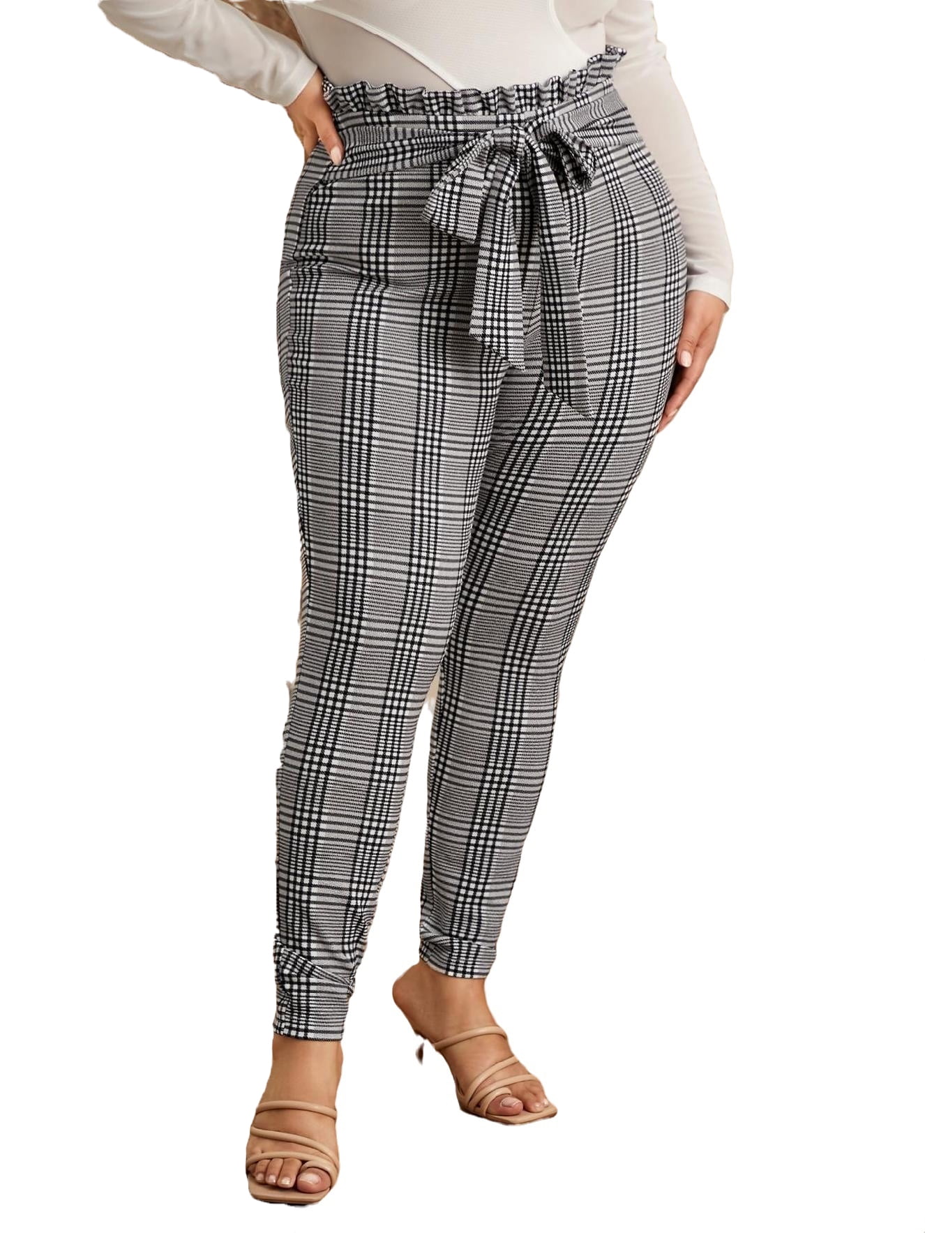 Womens plaid hot sale skinny pants