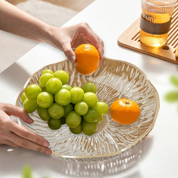 Elegant Plastic Flower Fruit Tray - High-Value Household Tabletop Snack Tray Candy Dessert Serving Platter Decorative Food Display Tray for Home Parties